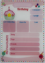Load image into Gallery viewer, "Birthday photograph" activity board