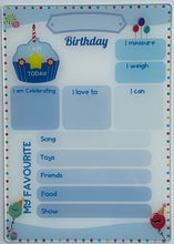 Load image into Gallery viewer, "Birthday photograph" activity board