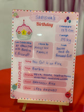 Load image into Gallery viewer, "Birthday photograph" activity board